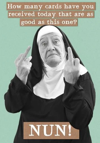 Nun Birthday Card
