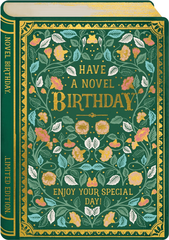 Story Book Novel Birthday Card