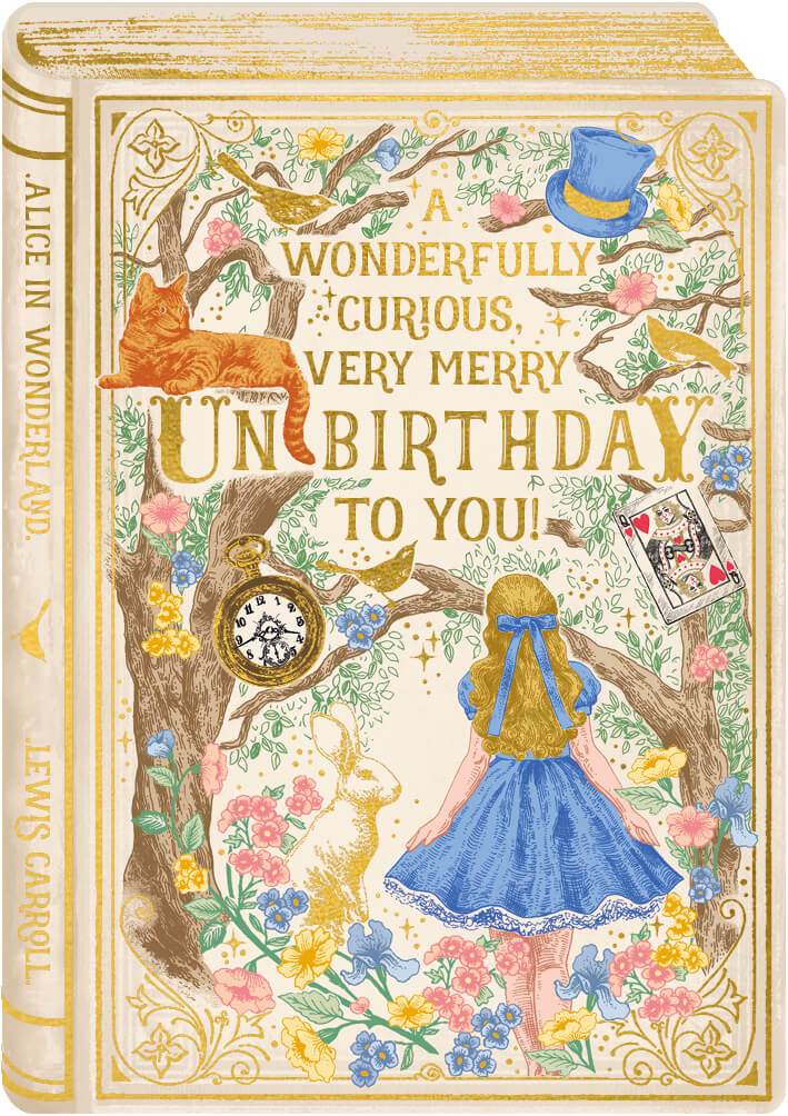 Storybook Alice Birthday Card - House of Cards