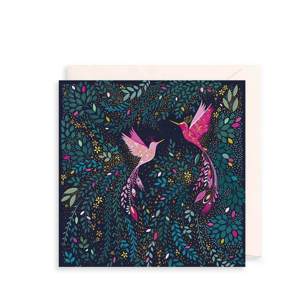 Pink Birds Birthday Card - House of Cards