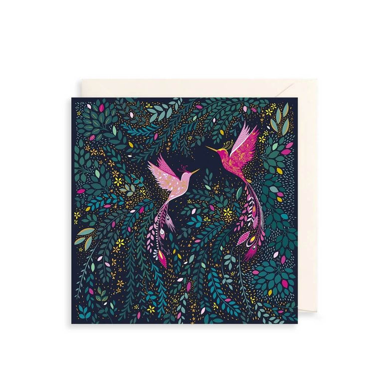 Pink Birds Birthday Card