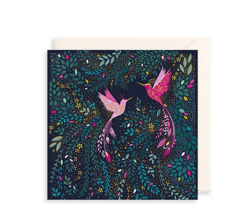 Pink Birds Birthday Card