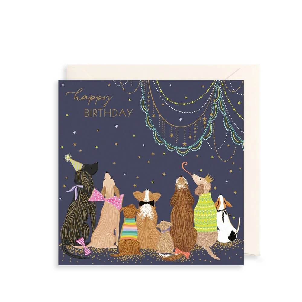 Dogs Party Birthday Card - House of Cards