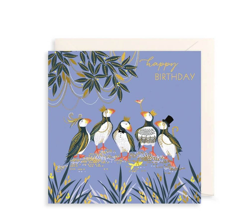 Puffins Birthday Card