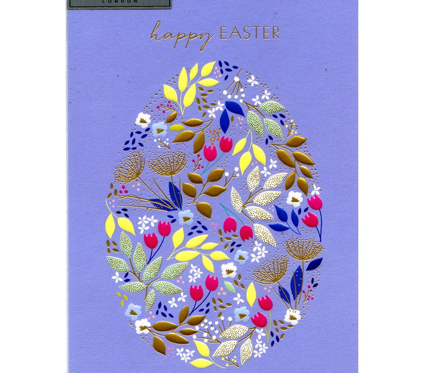 Sara Miller Floral Egg Easter Card