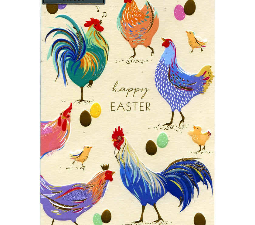 Sara Miller Chickens and Chicks Easter Card