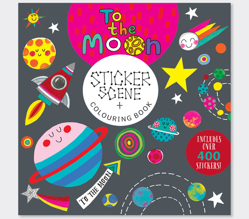 To the Moon Sticker Scene Book