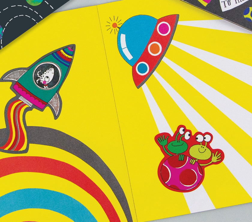 To the Moon Sticker Scene Book
