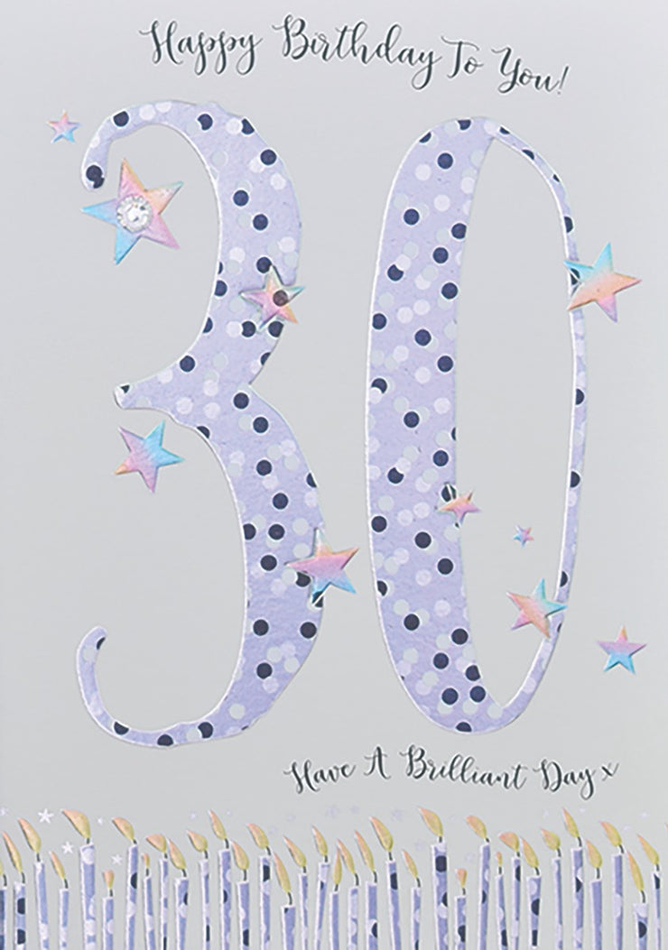 Star Dusted 30th Birthday Card