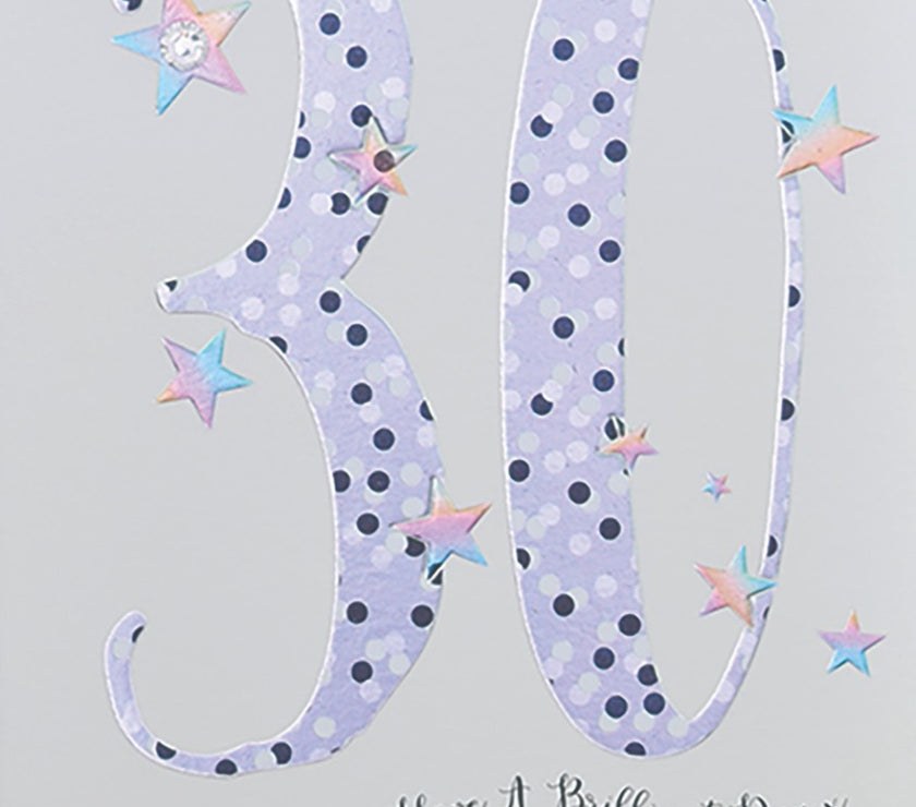 Star Dusted 30th Birthday Card