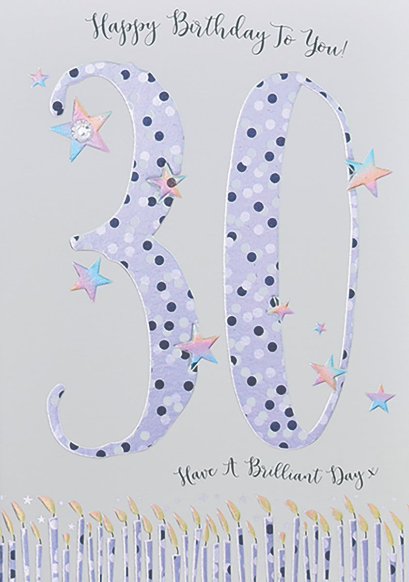 Star Dusted 30th Birthday Card