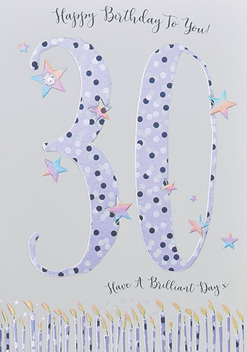 Star Dusted 30th Birthday Card