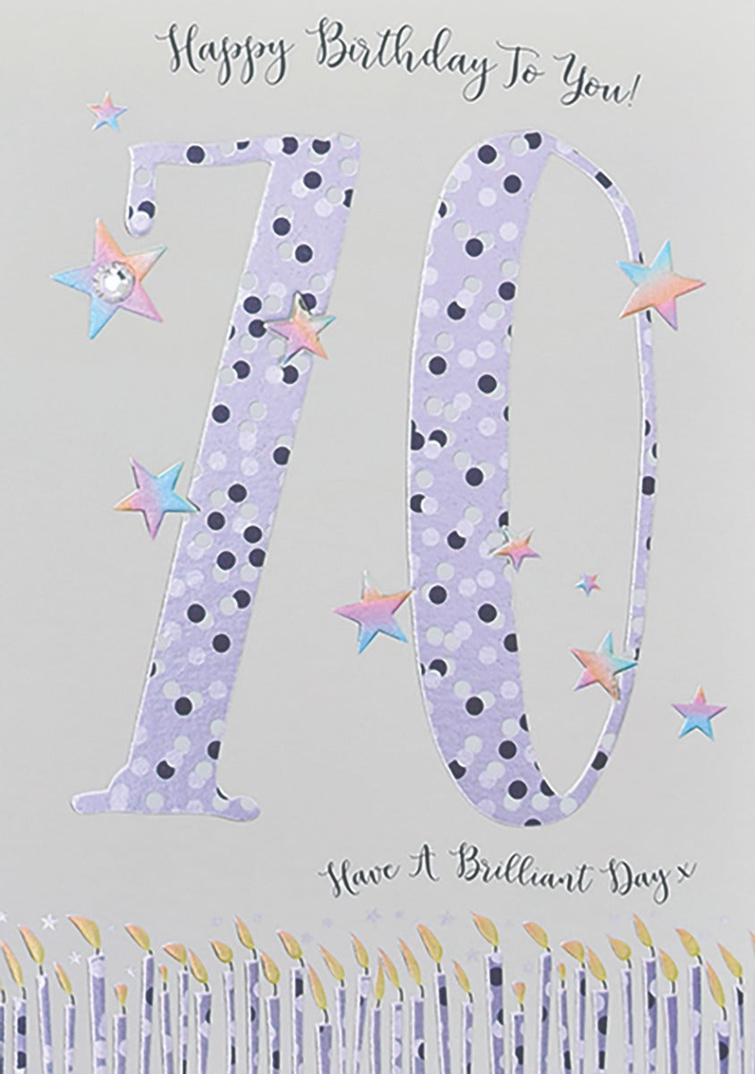 Star Dusted 70th Birthday Card