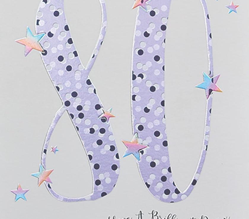 Star Dusted 80th Birthday Card