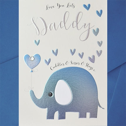 Elephant Love You Daddy Greeting Card