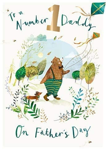 No 1 Daddy on Fathers Day Card