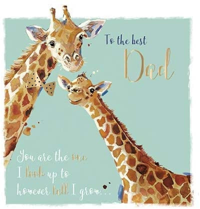 Giraffe Dad Fathers Day Card
