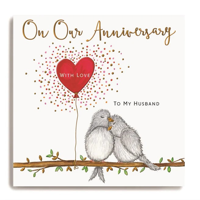 To My Husband Anniversary Greeting Card