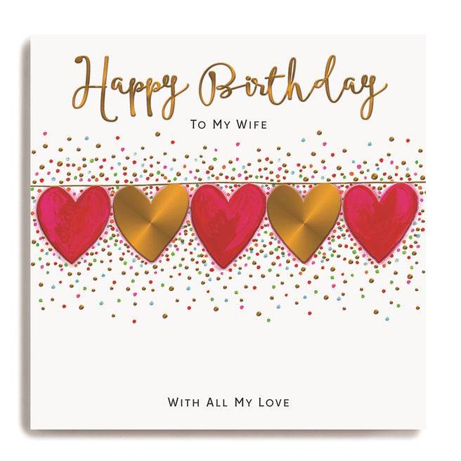Wife All My Love Birthday Card - House of Cards