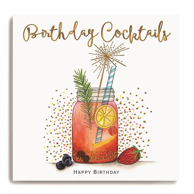 Fruit Cocktails Birthday Card
