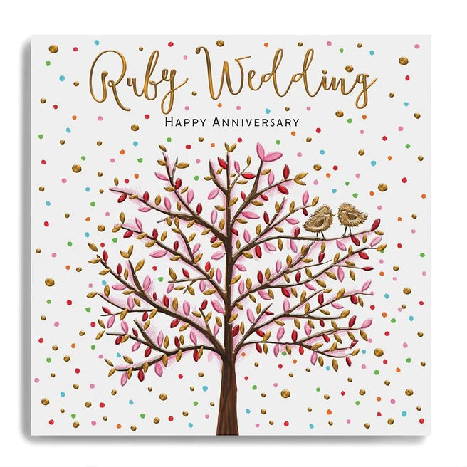 Ruby Wedding Anniversary Greeting Card