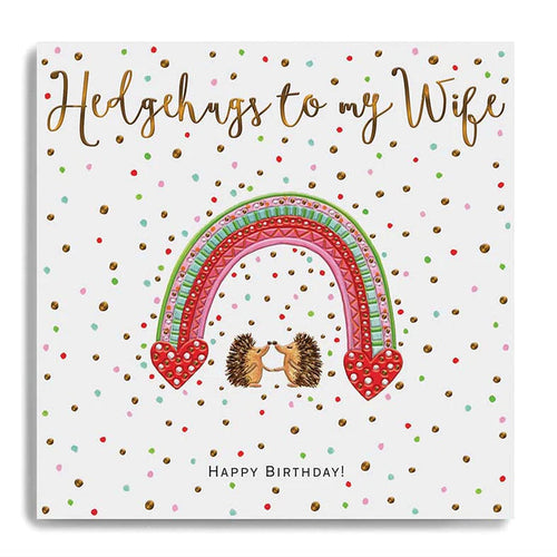 Hedgehugs To My Wife Birthday Card