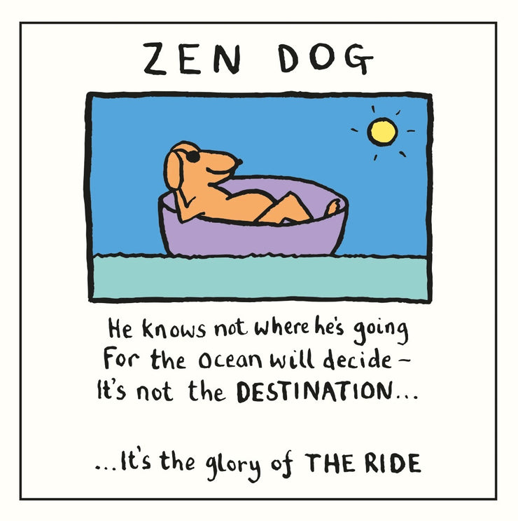Zen Dog Birthday Card