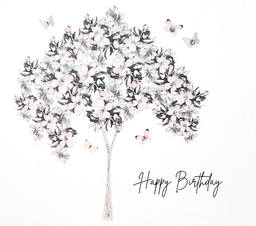 Butterfly Tree Birthday Card