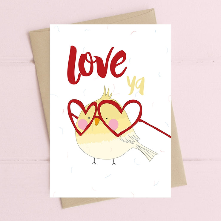 Birthday Love Ya Bird Greeting Card