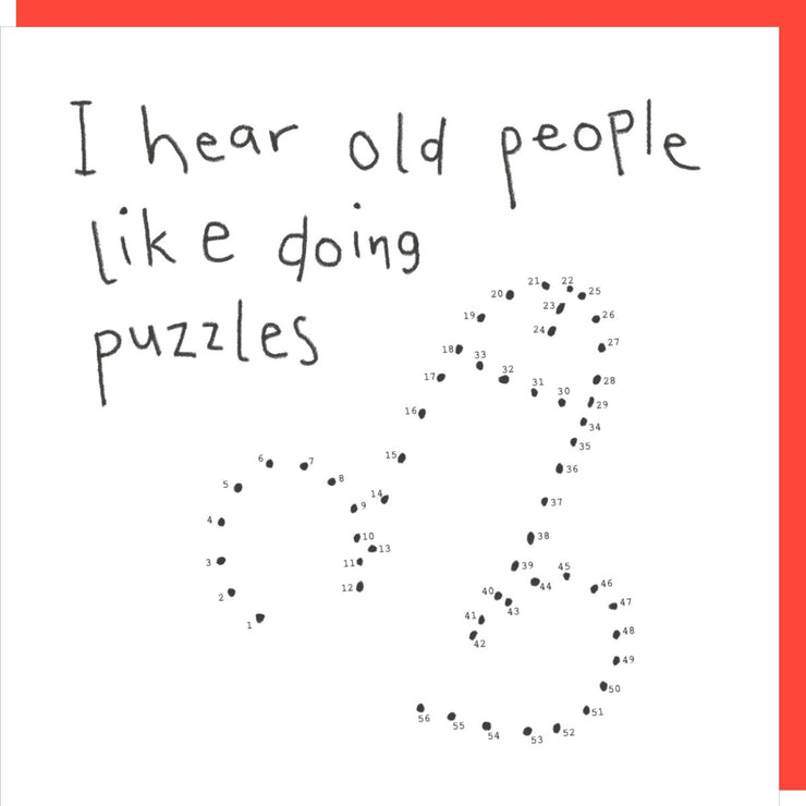 Old People Puzzles Birthday Card