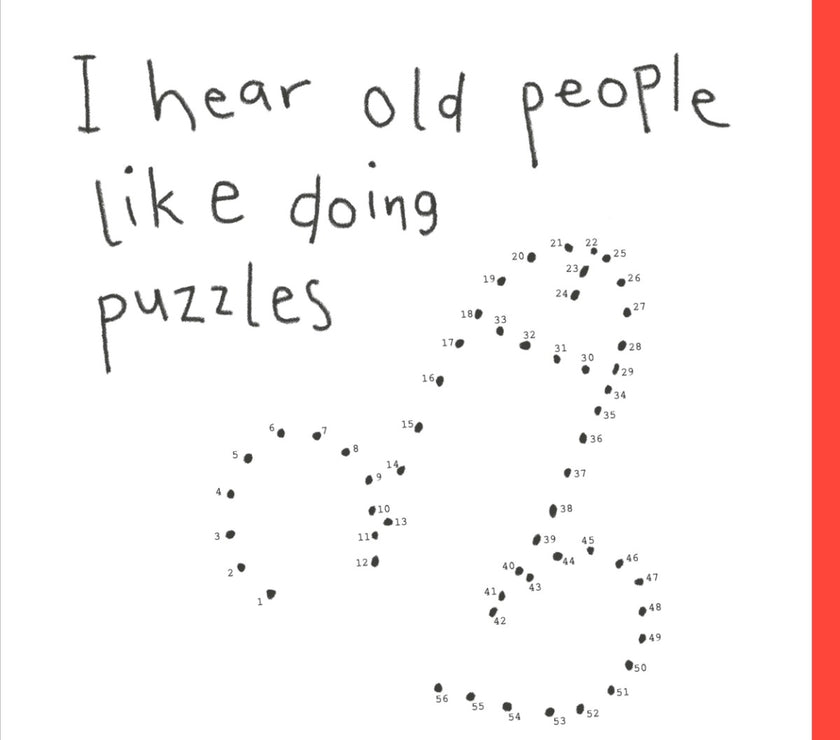 Old People Puzzles Birthday Card