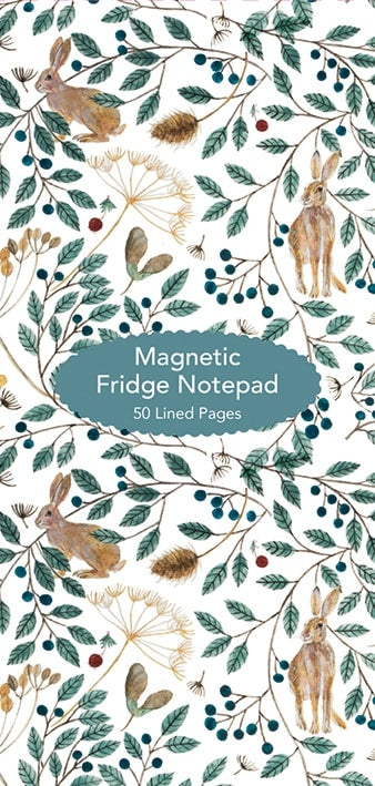 Hares and Berries Magnetic Shopping List Pad