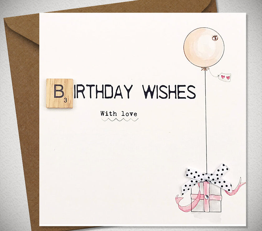 Neon Gift and Balloon Birthday Card