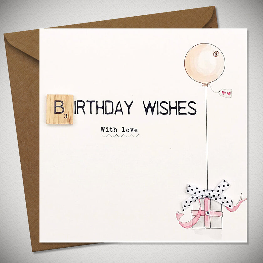 Neon Gift and Balloon Birthday Card