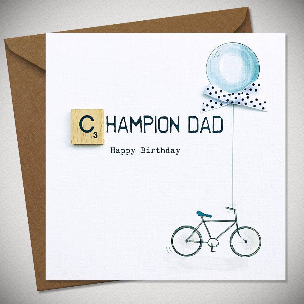 Neon Dad Birthday Card - House of Cards