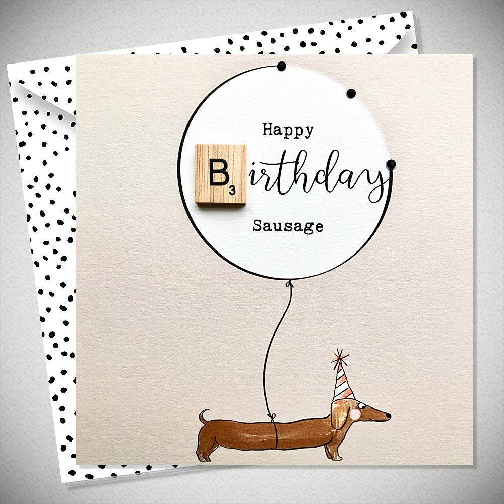 Neon Sausage Birthday Card - House of Cards