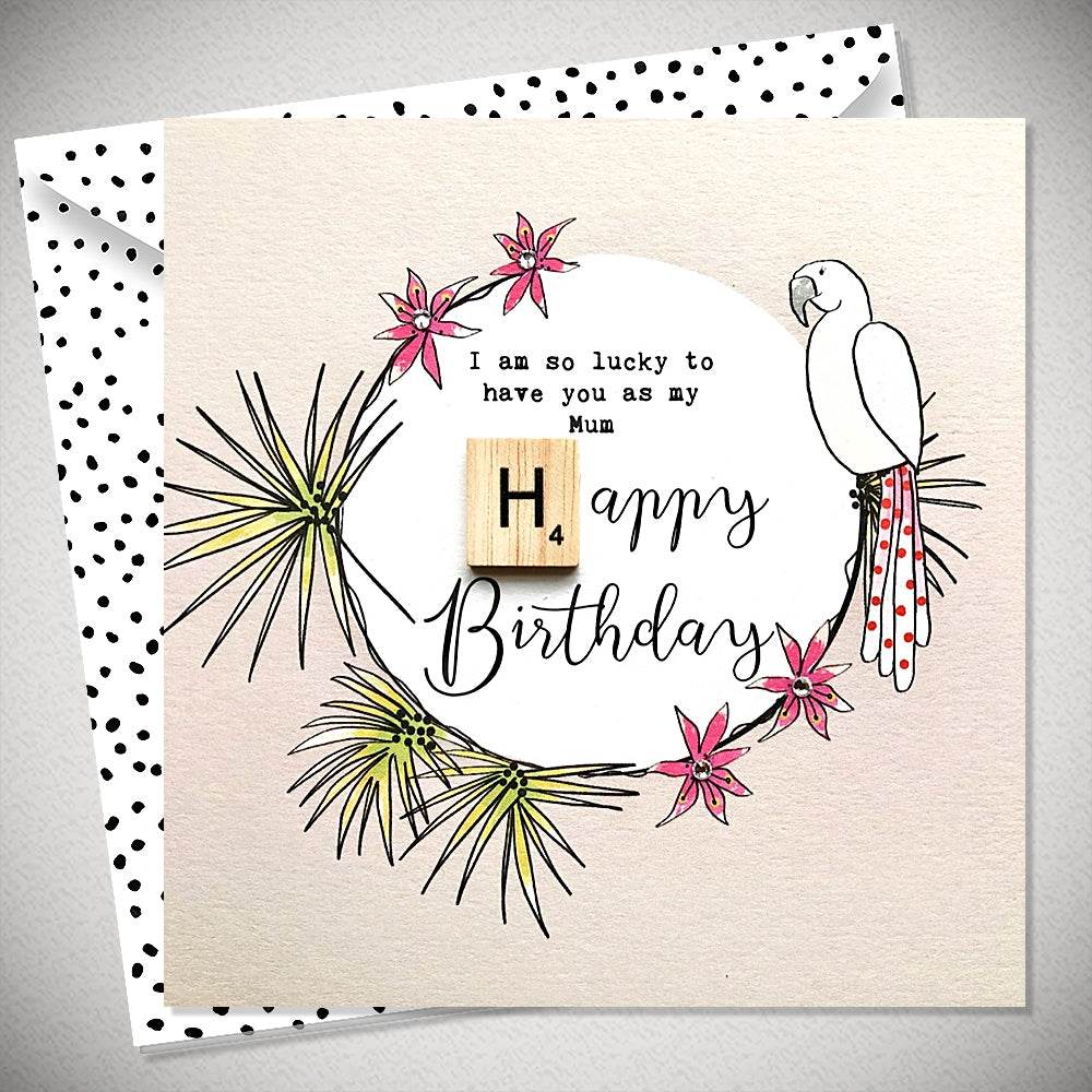 Neon Mum Birthday Card - House of Cards