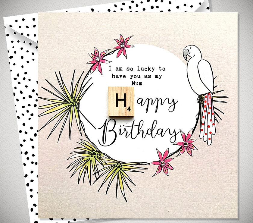 Neon Mum Birthday Card