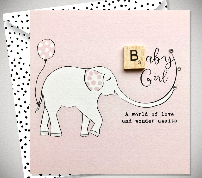 Neon Baby Girl Card