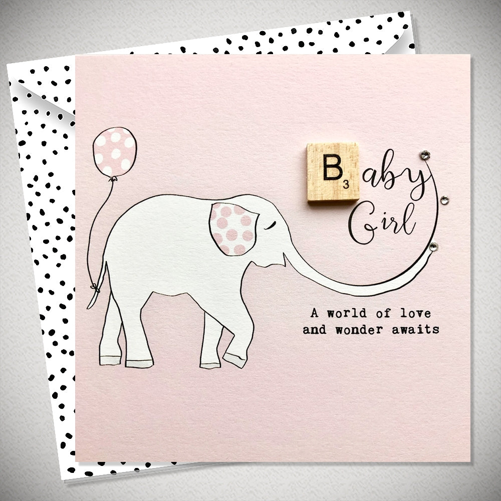 Neon Baby Girl Card