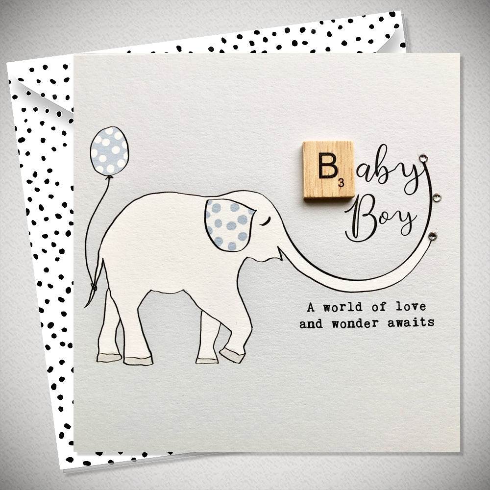 Neon Baby Boy Card - House of Cards