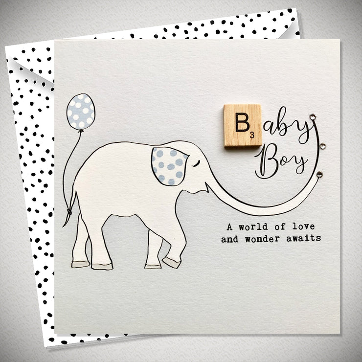 Neon Baby Boy Card