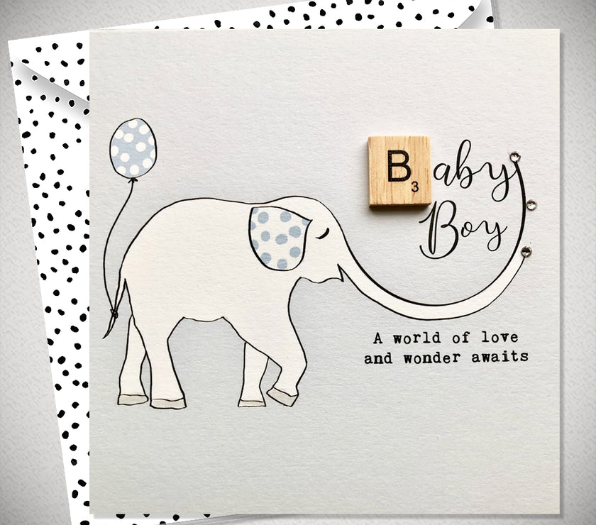 Neon Baby Boy Card