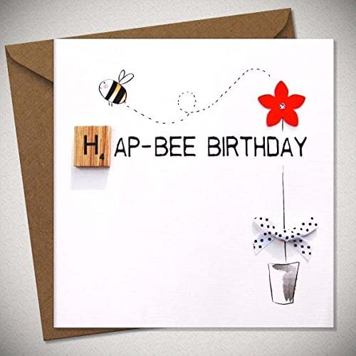 Neon Hap-Bee Birthday Card