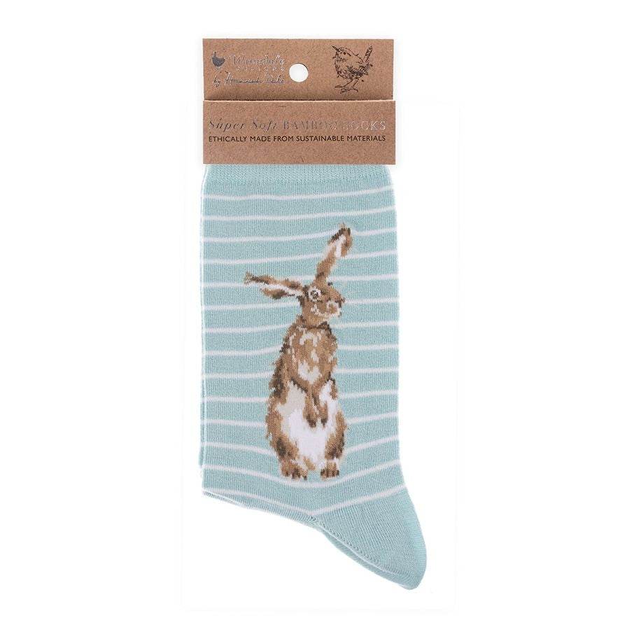 Hare and Bee Bamboo Socks - House of Cards