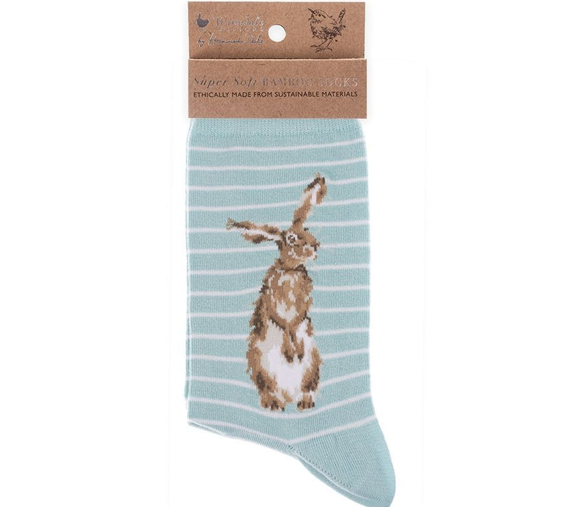 Hare and Bee Bamboo Socks