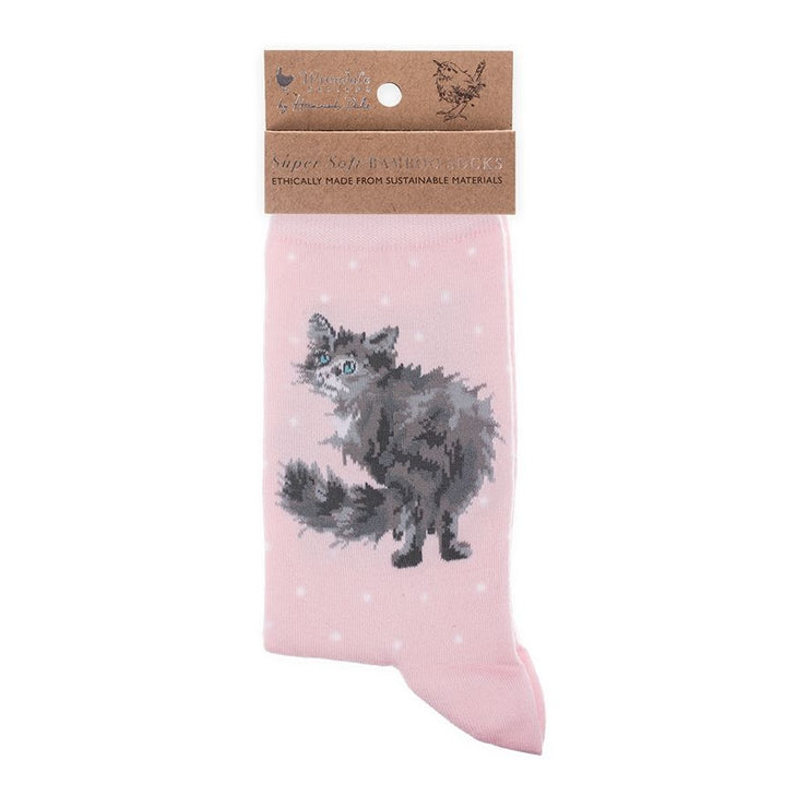 Glamour Puss Cat Bamboo Socks