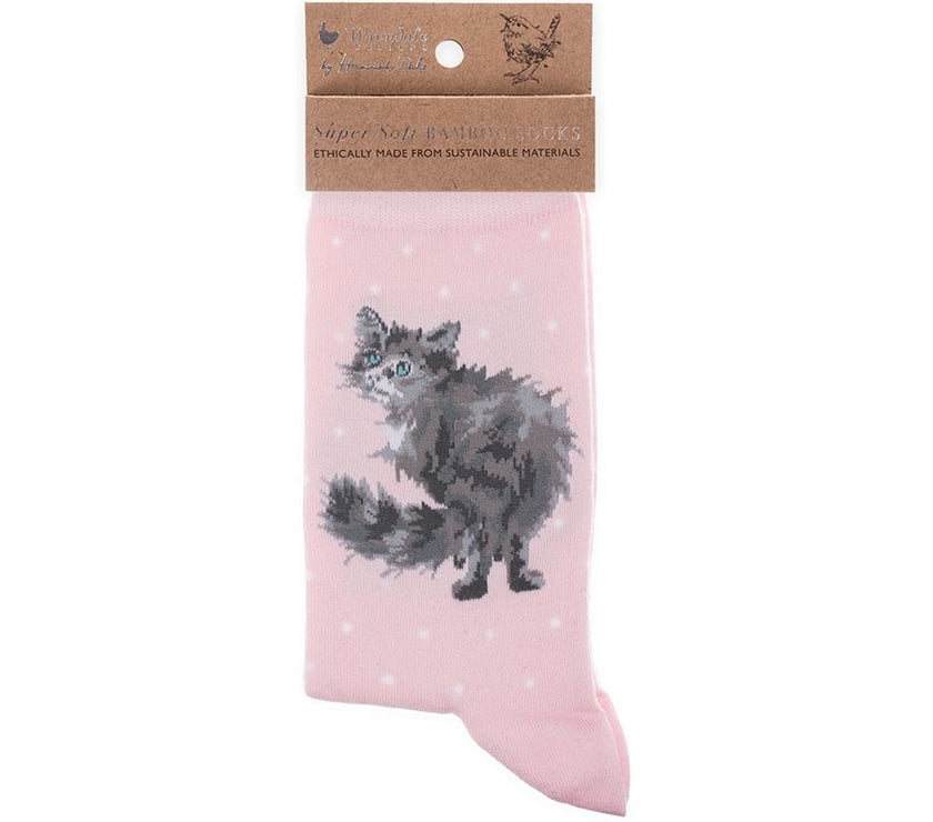 Glamour Puss Cat Bamboo Socks