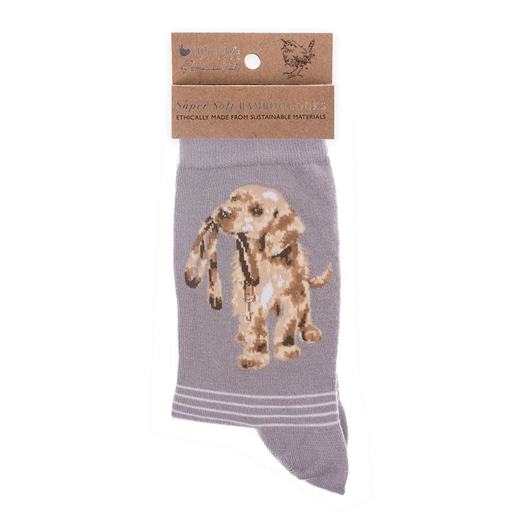 Hopeful Labrador Puppy Bamboo Socks