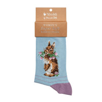 Rabbit Blue Ladies Bamboo Socks